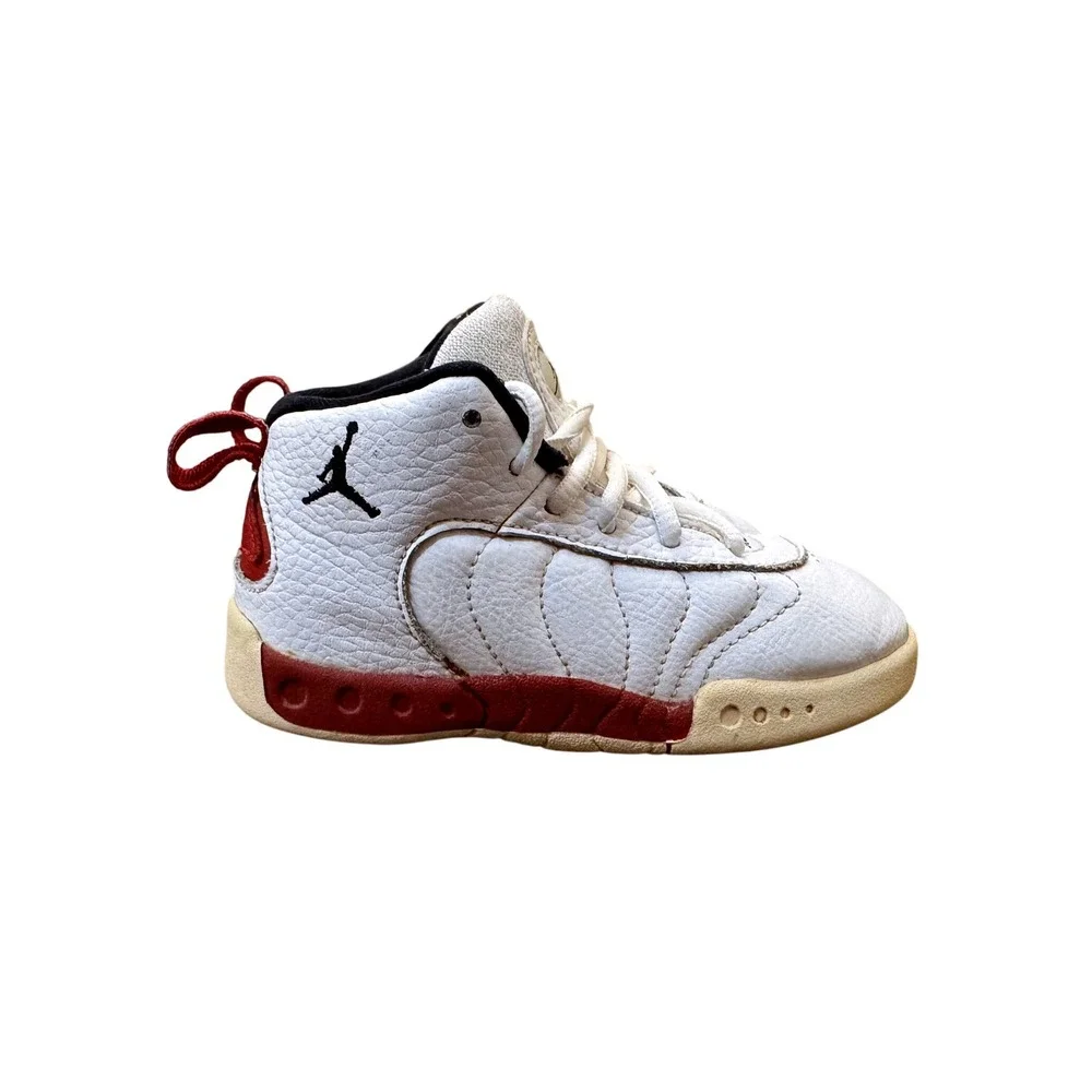 Jordan Jumpman Pro Toddler White Black Red Size 8C Sneaker